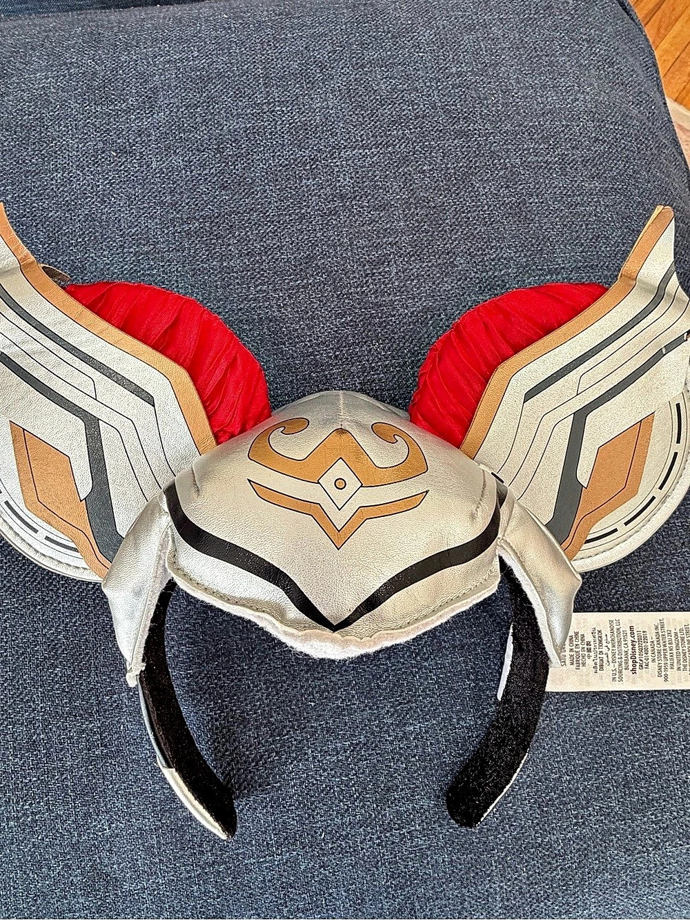 Marvel Mighty Character Ear Headband Red & Gray Like New